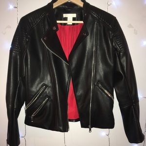Black H&M leather jacket
